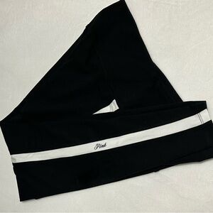 NWT Women PINK  by Victoria's Secret Black Leggings with pocket Size X Large